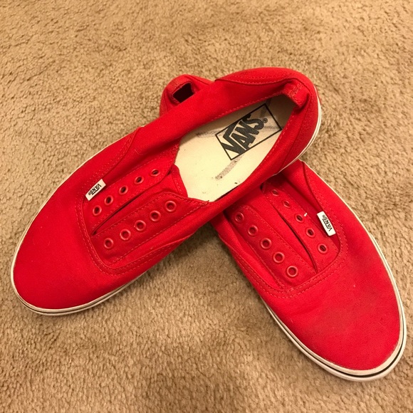 vans shoes men red